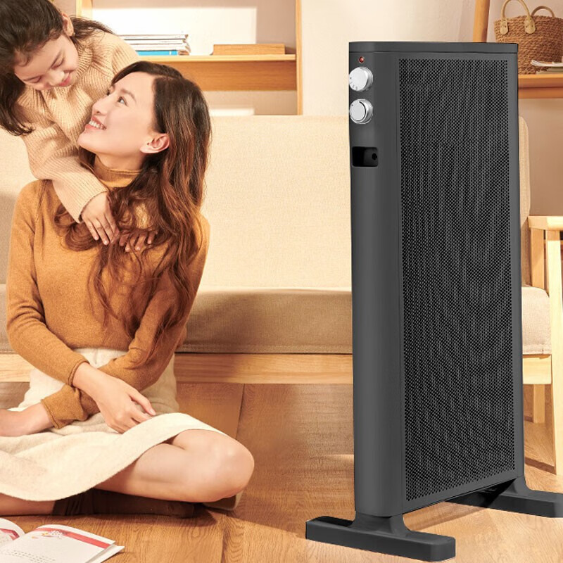 艾美特(AIRMATE) 取暖器暖风机HL20-X2 旋钮调控 2000W 功率 家用 石墨烯双面电烤炉 电暖气 黑色