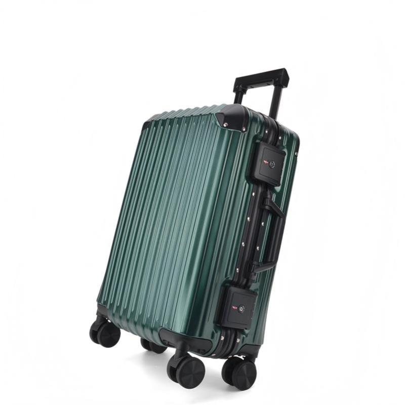 PLOVER香港啄木鸟万向轮20寸铝合金框海关锁拉杆箱GD2655-20ML-墨绿色