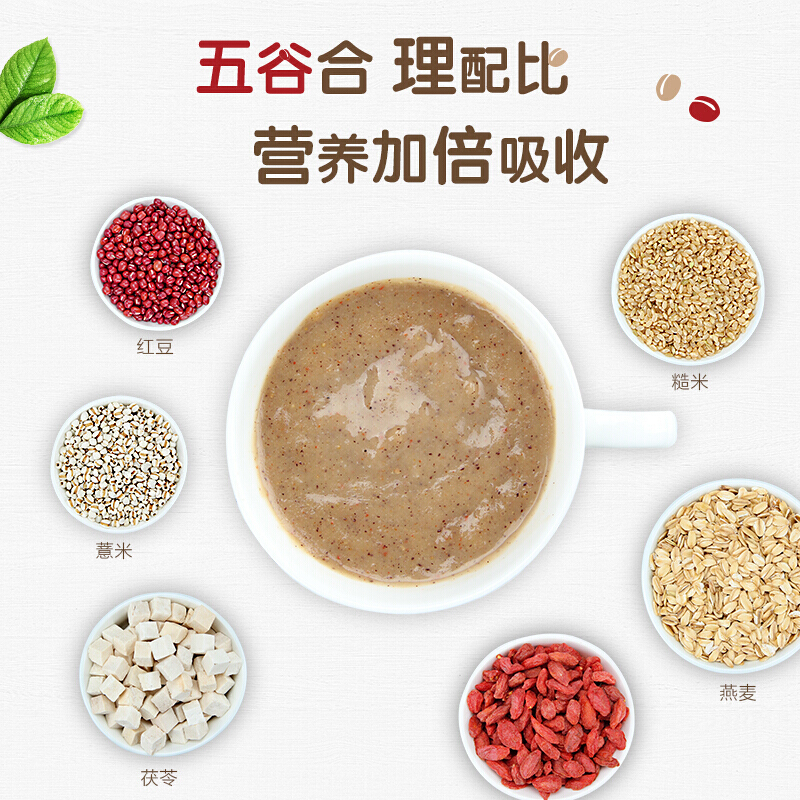 山萃(SUNDRY) 中粮红豆薏米枸杞五谷营养粉608g