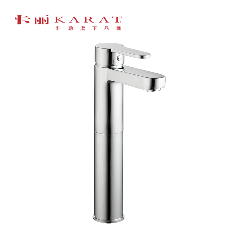 科勒旗下品牌 卡丽卫浴 (KARAT) 欧佩高把单孔全铜脸盆龙头 (不含下水)