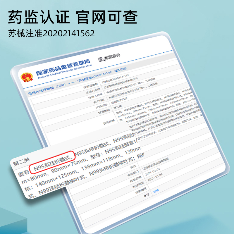 蓝湾贝舒白色款N95柳叶型医用防护口罩30只高清大图