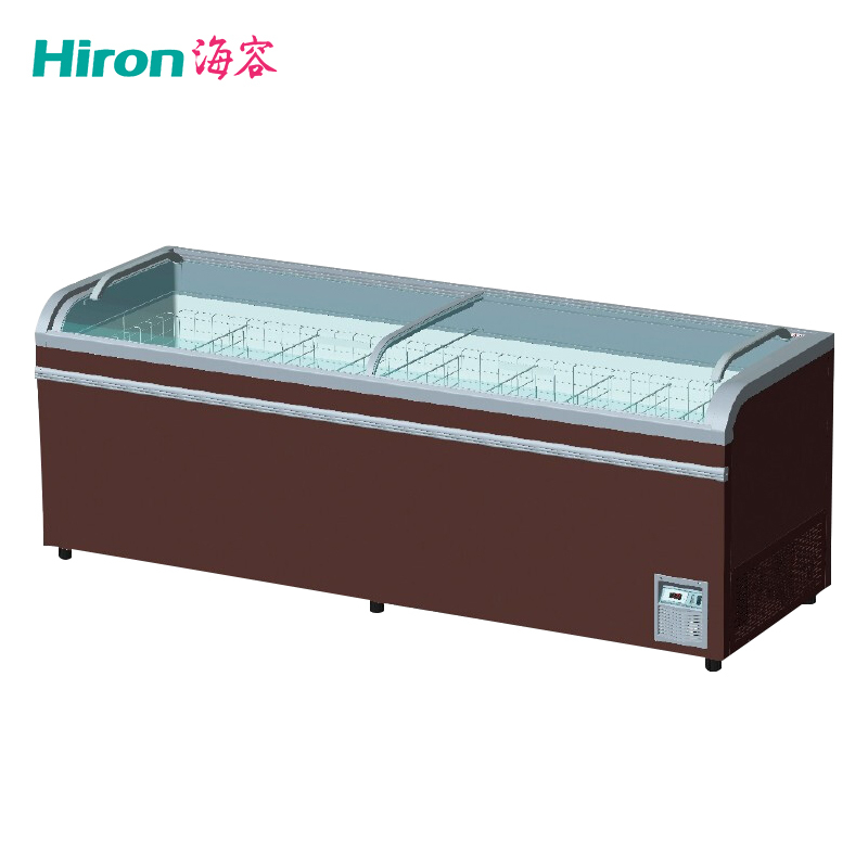 海容（hiron）卧式冰柜商用 玻璃门展示冷冻冷柜雪糕柜 超市组合柜 -23℃超低温柜内置灯颜色随机 825升智能化霜