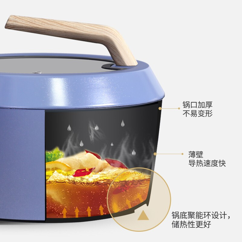 炊大皇 倾城压铸系列奶锅18cm B50373高清大图