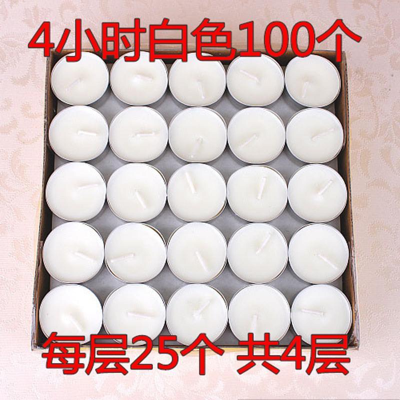 茶蜡保温蜡烛浪漫表白煮茶水果茶香薰无烟无味蜡烛批可燃4小时-4小时白色100个