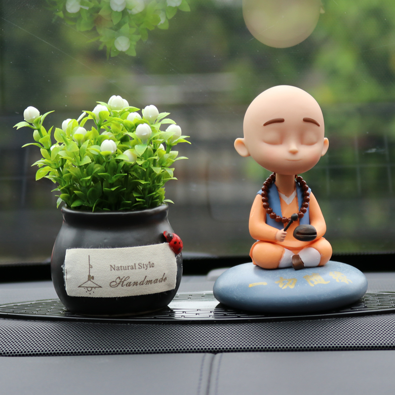 敬平(jing ping)挂饰/摆饰一禅小和尚 网红汽车摇头摆件创意个性车