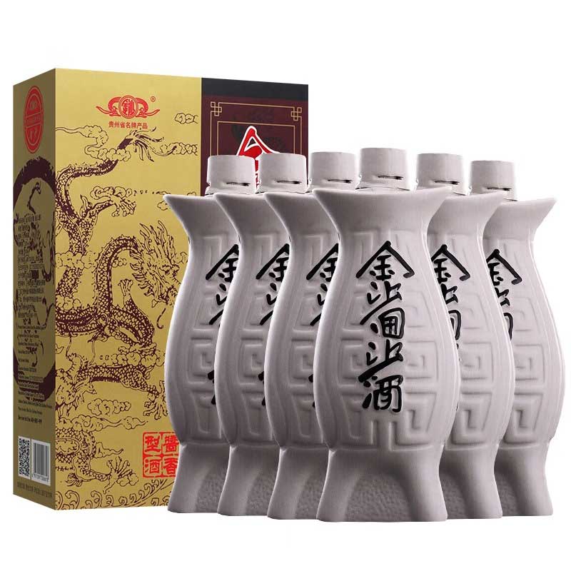 金沙回沙酒鱼儿酒53度500mL*6瓶整箱装贵州金沙纯粮酱香型白酒