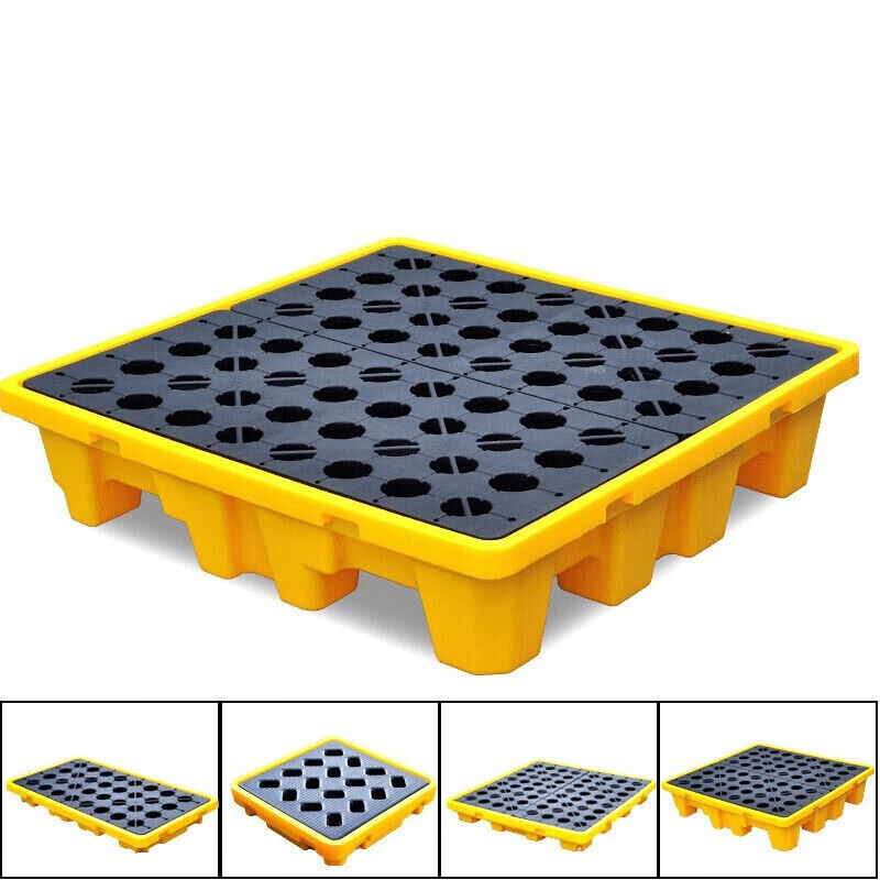 3M 防渗漏托盘防泄漏塑料托盘化学品防泄漏平台托盘全新料 两桶装托盘1300*680*150mm