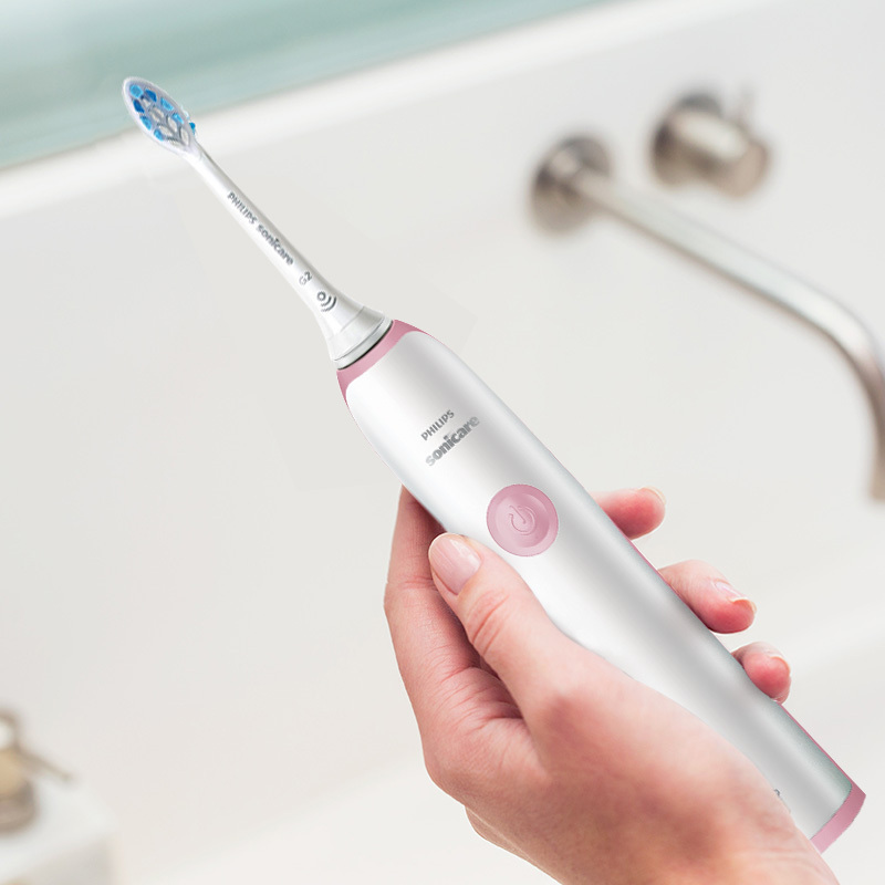 飞利浦(PHILIPS) 电动牙刷成人充电式 声波震动牙刷情侣电动牙刷 HX3226/41 粉色