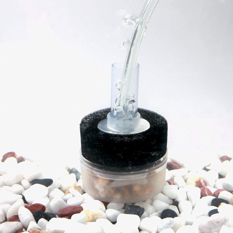 水族箱过滤迷你水妖精气动式生化净水过滤器陶瓷圆形电动大号养鱼高清大图