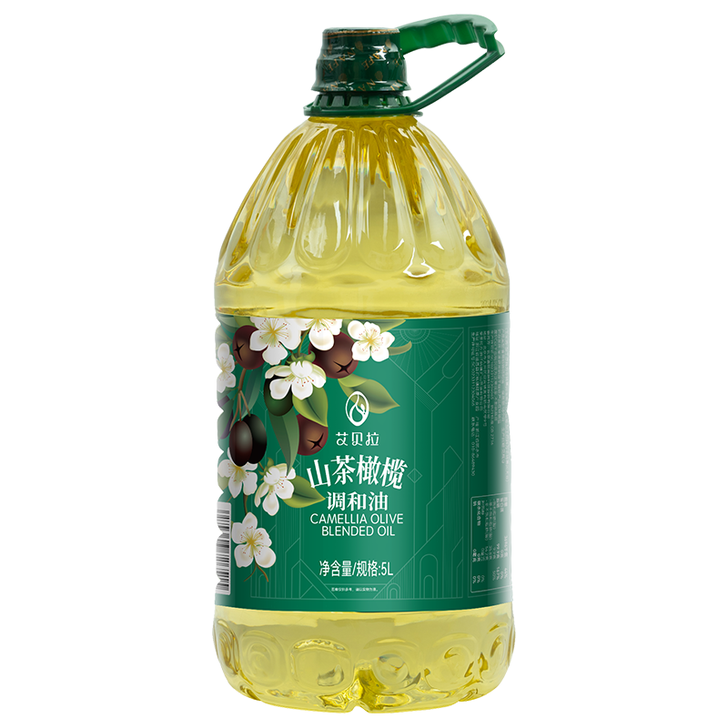 艾贝拉 食用植物山茶橄榄调和油桶装5L高清大图