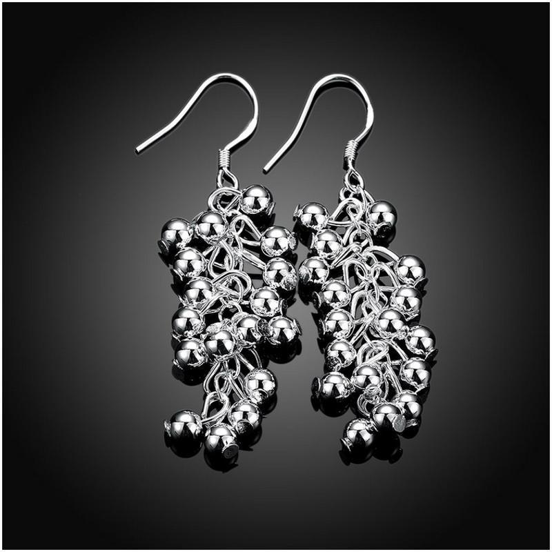 E008Women silver plated earring镀925纯银长款时尚个性耳环耳饰