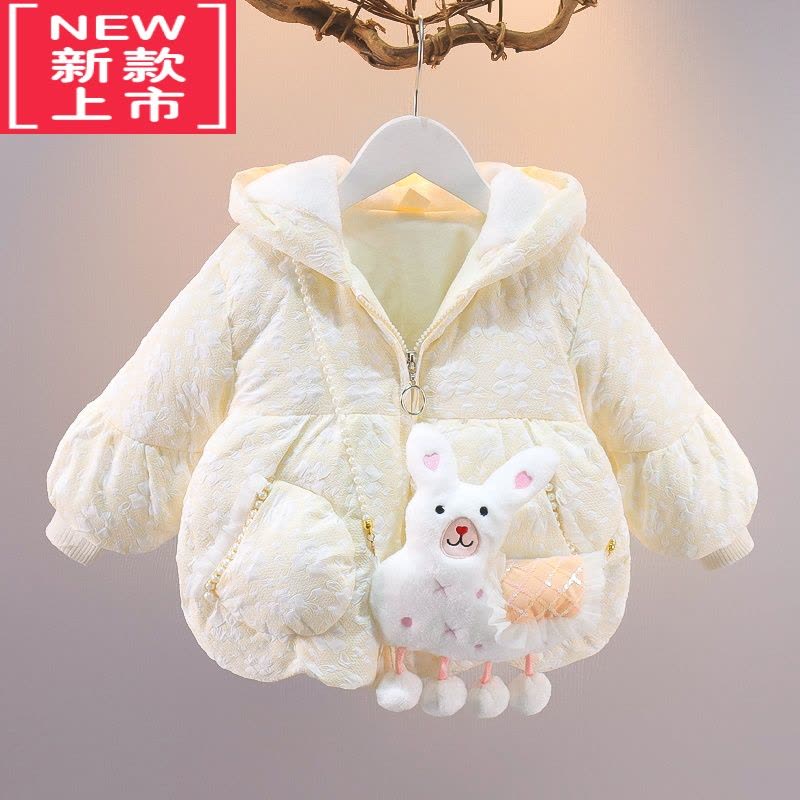 可莉允女童冬季加绒加厚羽绒棉衣小女孩棉袄婴儿保暖棉服女宝宝冬装外套图片