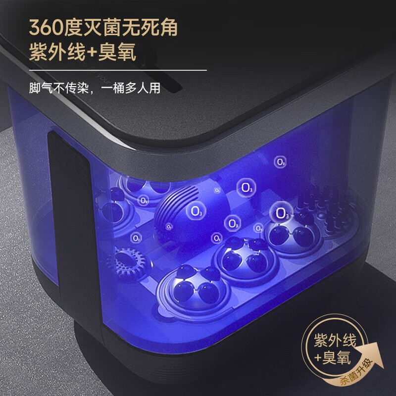 凯诗捷(KASJ)泡脚桶全自动按摩恒温加热杀菌过膝高深足疗洗脚盆 Z201高清大图