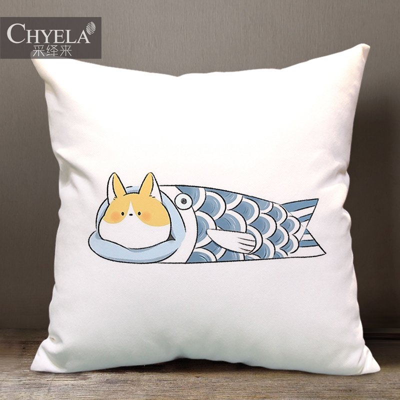 敬平日本柴犬可爱日系秋田犬周边汽车沙发睡觉抱枕靠垫定制礼物155x5