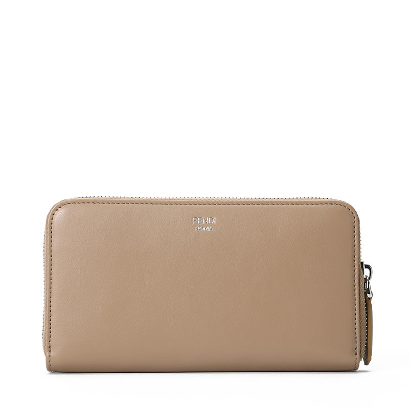 FENDI/芬迪 女钱包铆钉机器图案长款拉链钱夹 8M0299