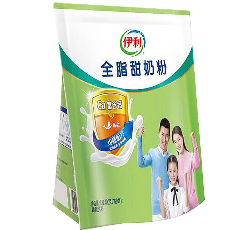 伊利全脂甜方便装奶粉400g