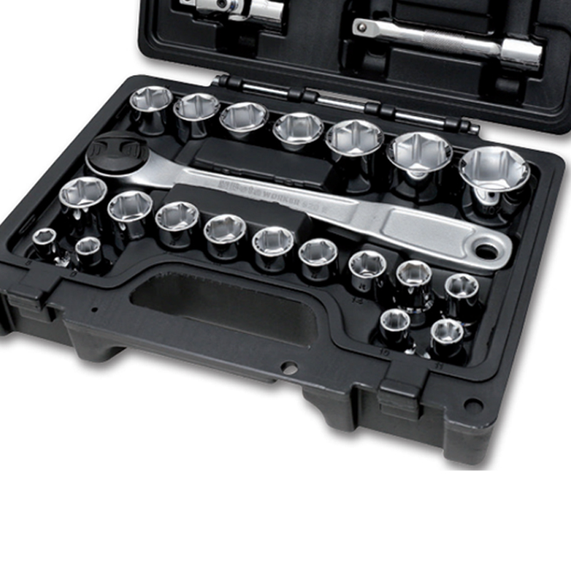 百塔 BW 923E/C25 25件1/2“六角套筒和配件组套(塑料盒)高清大图