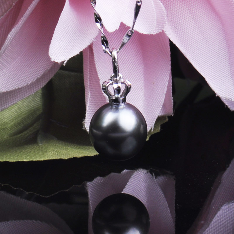 梦克拉 18K金珍珠王冠吊坠 公主桂冠高清大图