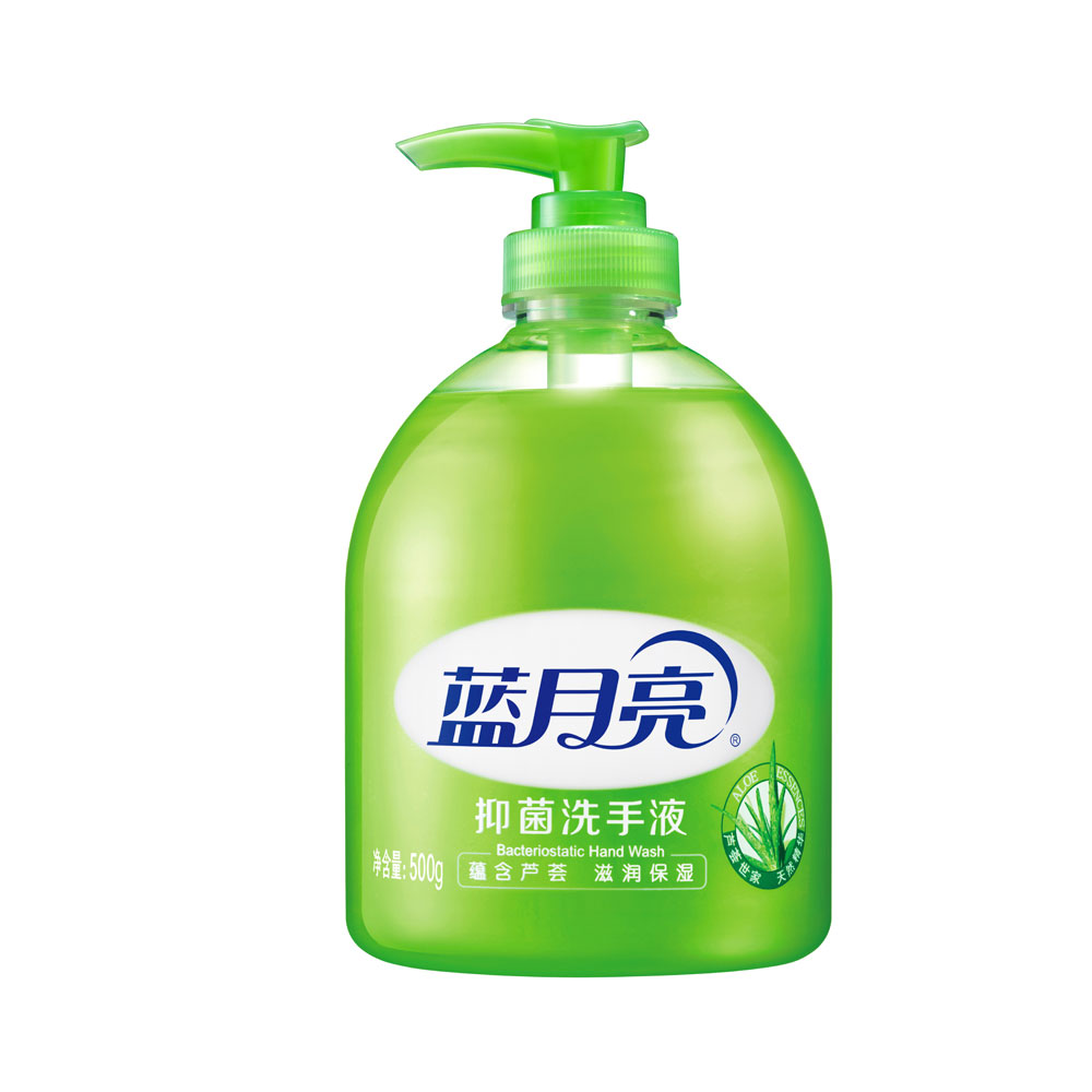 蓝月亮礼包1kg茶清*1+油污克星500g*2+卫诺洁厕剂500g*2+抑菌洗手液500g瓶+500g瓶补高清大图