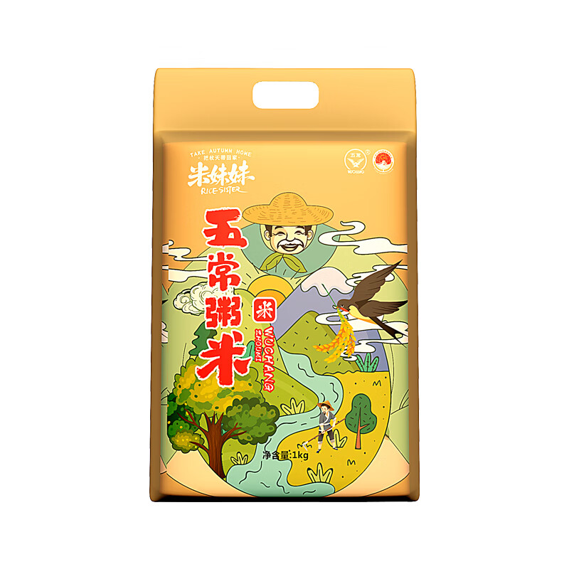 米妹妹(MIMEIMEI)颗粒饱满自然鲜香五常粥米1kg