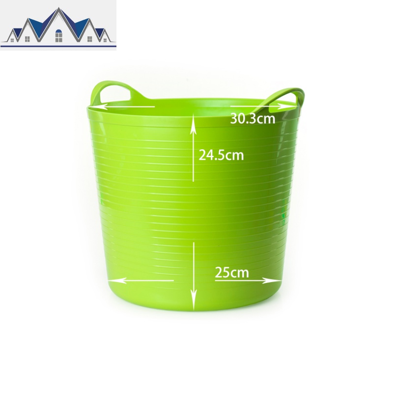 特大号儿童沐浴桶宝宝洗澡桶泡澡桶澡盆脏衣服收纳桶脏衣桶脏衣篮 三维工匠收纳篮 小号脏衣篮果绿脏衣篮