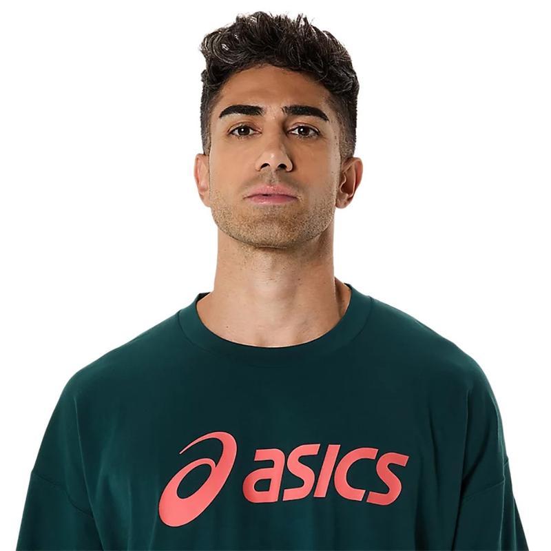 Asics男士运动T恤宽松版型吸汗速干休闲训练跑步 graphic印花