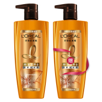欧莱雅(L’OREAL)精油润养洗发露700ml+精油润养发水700ml赠品(修护柔顺、成人洗发水、所有发质的洗护套装)