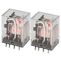 正泰 小型中间继电器JZX-22F(D)/2Z 8脚(继电器+底座) 直流DC 12V