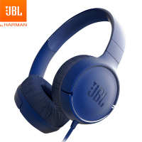 JBL TUNE 500 头戴式有线耳机耳麦 运动耳机+游戏耳机 石墨蓝