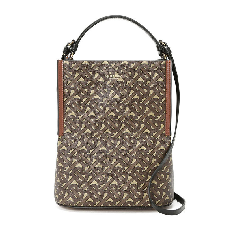 BURBERRY PEGGY 水桶包小号 字母印字标TB LOGO织物8026825