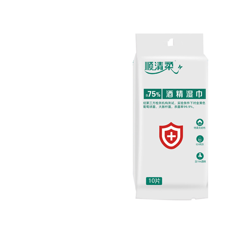 顺清柔酒精湿巾10片 独立装