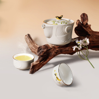 多样屋(TAYOHYA) 喜上眉梢 便携茶具4件套(壶170ml*1+杯55ml*1+布袋*1) TA31-0075BP