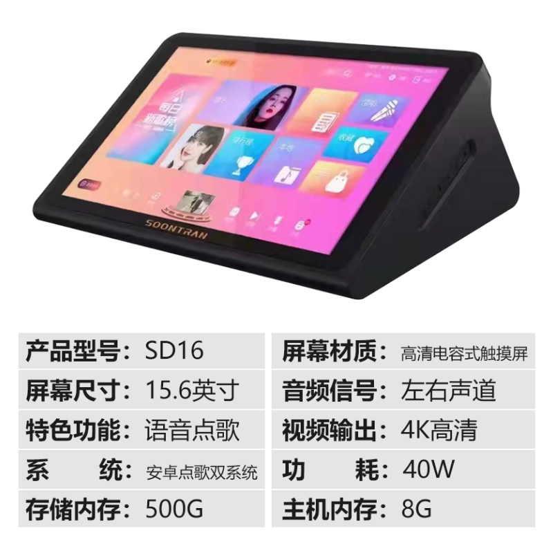 爱浪(AvliGHT)MK100-10套装家庭影院KTV音响客厅电视会议音箱卡拉OK无线U段话筒松川国际智能语音点歌机