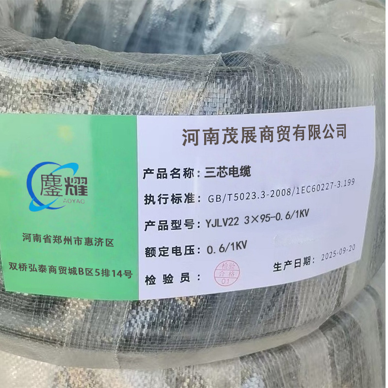 鏖耀 三芯电缆 YJLV22 3×95-0.6/1KV 米高清大图
