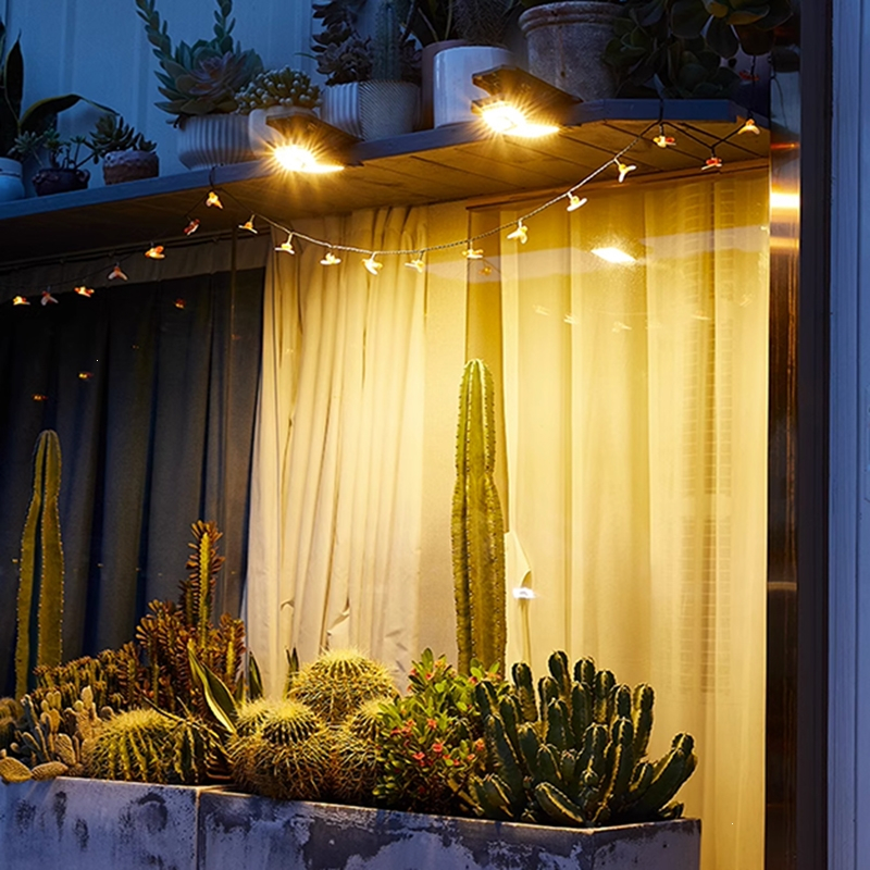 藤印象太阳能户外灯家用庭院围栏夹子灯室外阳台花园感应照明壁灯露营