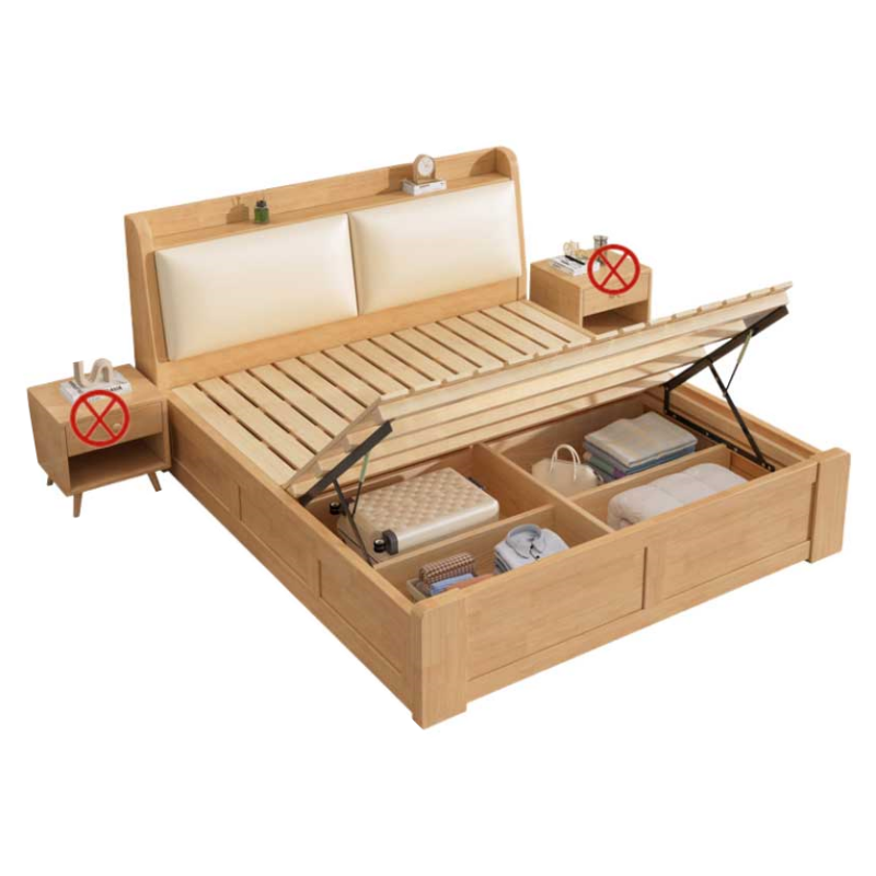 实木储物床床箱 储物床高清大图