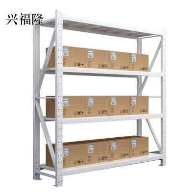 兴福隆仓库仓储货架四层金属五金货架家用中型重型置物架展示架子