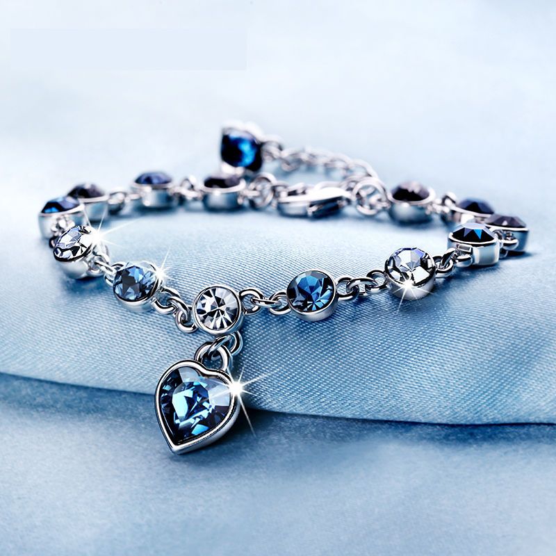 情侣手链手镯水晶手链女韩版首饰学生饰品时尚手镯生日礼物闺蜜 星星