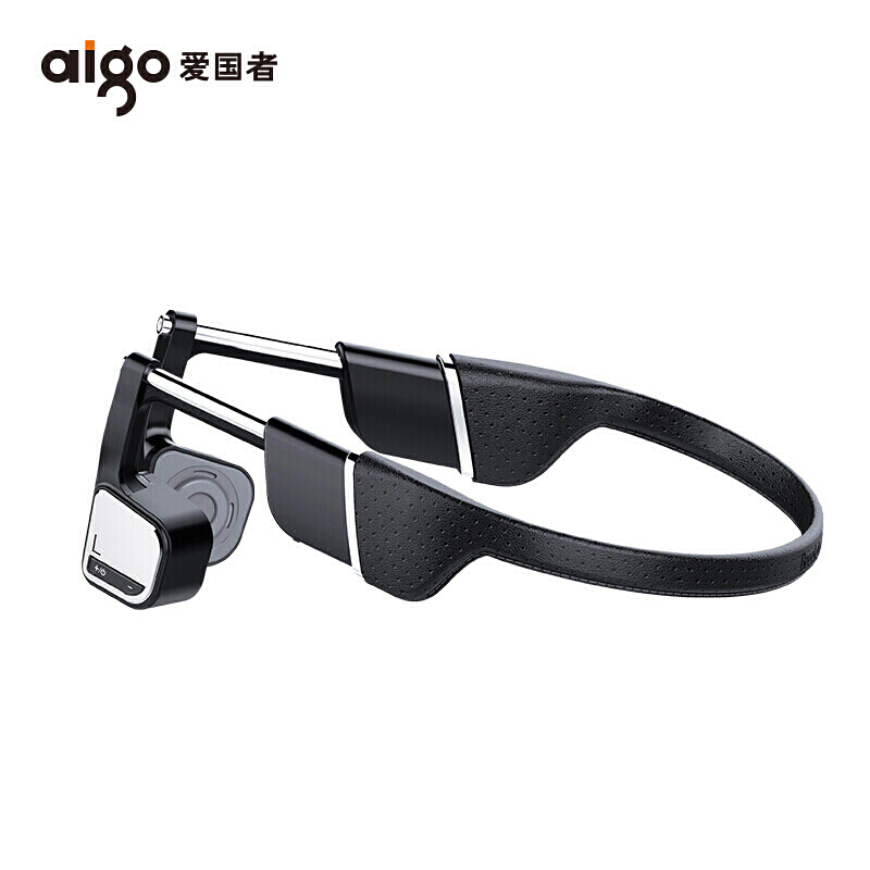 爱国者(aigo) G06 骨传导运动蓝牙耳机无线挂耳式骨传导耳机 黑色 骨传导蓝牙耳机G06-黑色
