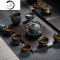 HAOYANGDAO龙泉青瓷功夫茶具套装手工盖碗茶杯茶壶整套铁胎冰裂陶瓷泡茶家用