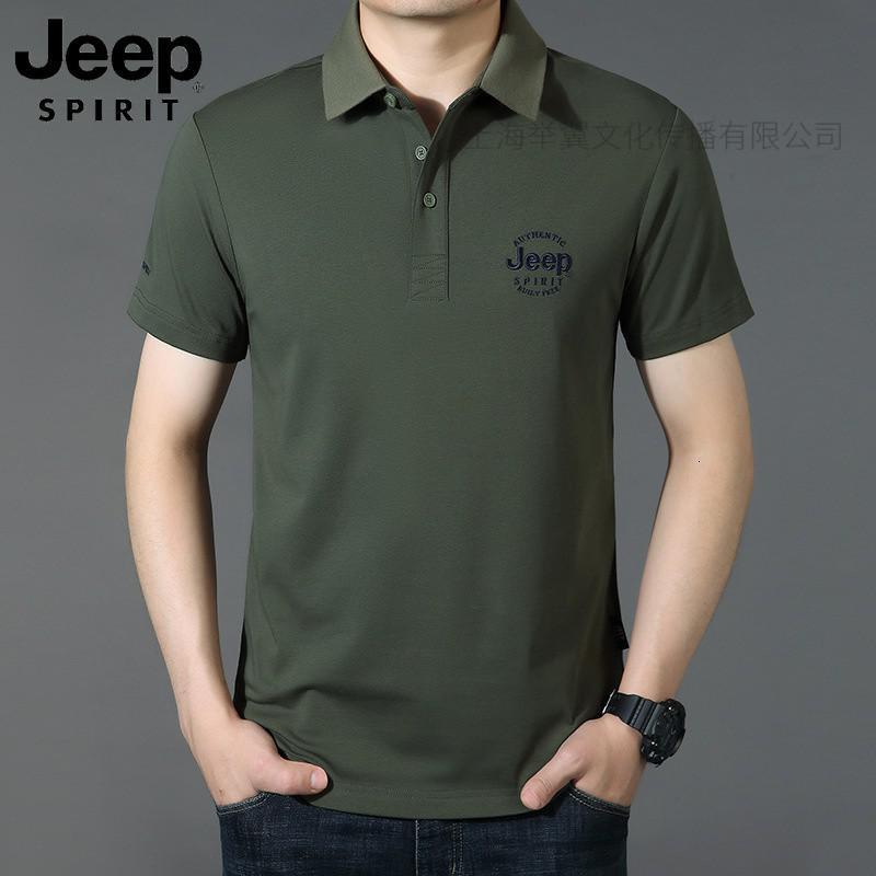 jeep spirit短袖t恤男夏季宽松休闲polo衫大码半袖体恤