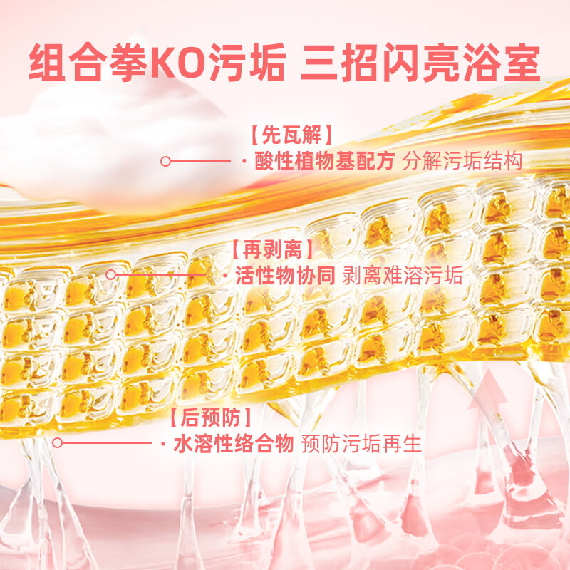 水卫士 除菌净味浴室清洁剂480g/瓶 除菌净味去污垢高清大图
