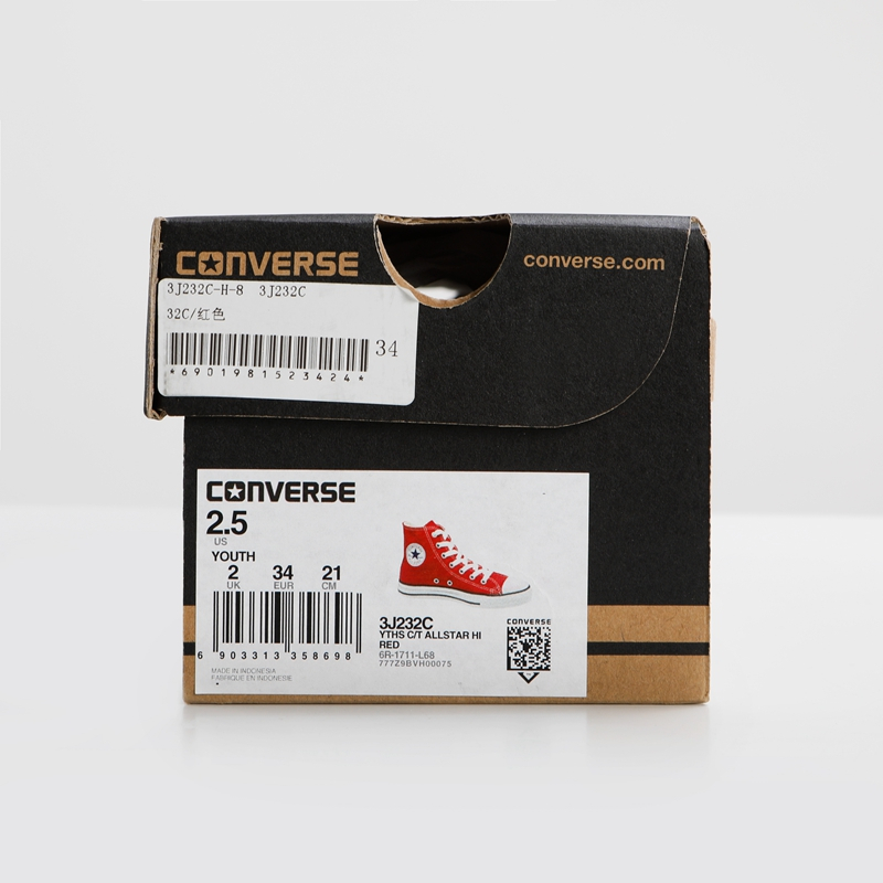 匡威儿童(CONVERSE KIDS)儿童布面胶鞋 中性 3J232C-H-832C
