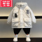 可莉允儿童加厚棉衣男童夹棉冬装棉服2022新款洋气男孩宝宝冬季帅气外套