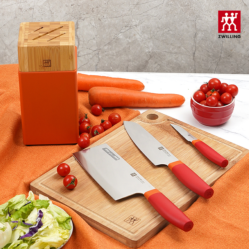 双立人 德国双立人Zwilling Now刀具4件套装 不锈钢全套厨房家用刀切菜刀