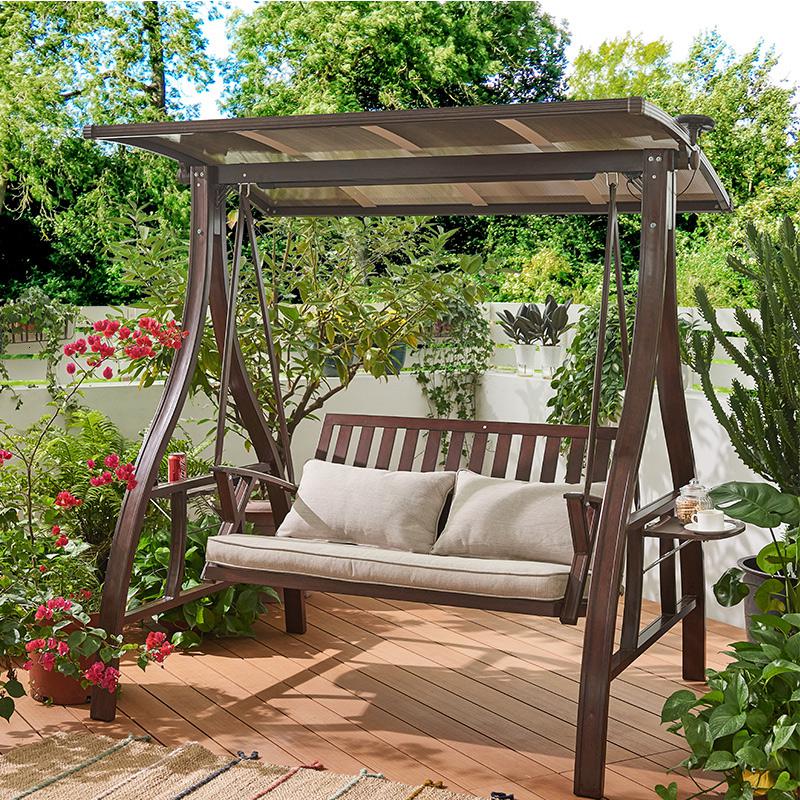 秋千户外双人吊椅铁艺摇椅 室外庭院花园家用室内阳台网红荡千秋定制