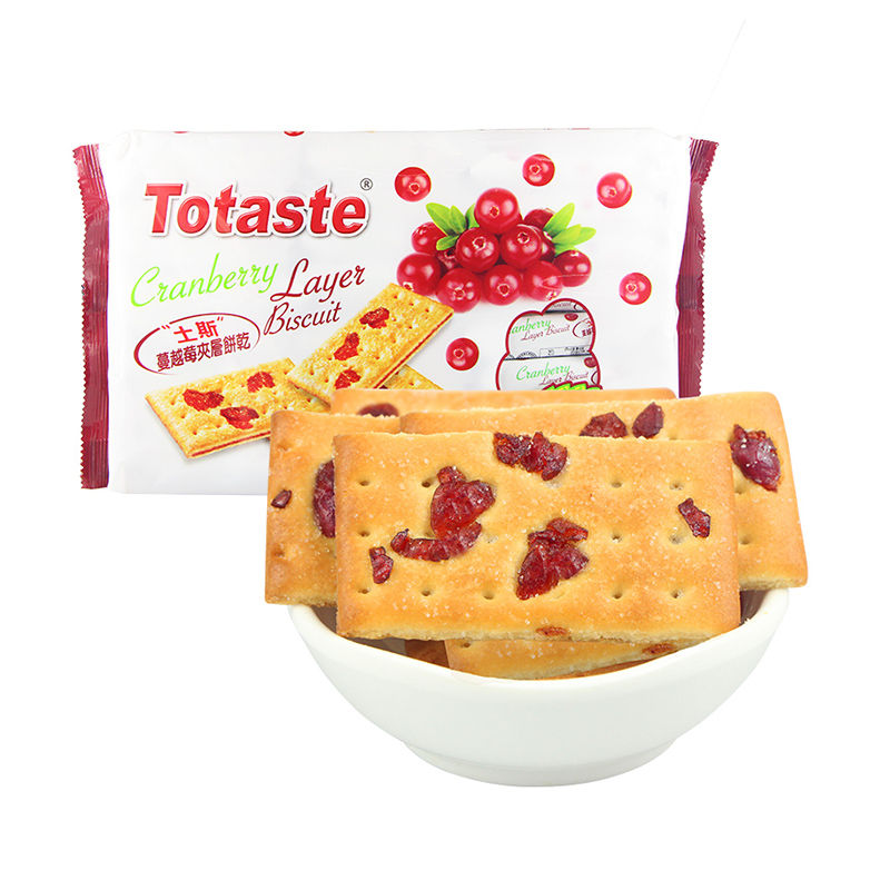 Totaste土斯蔓越莓味夹层饼干360g 办公休闲水果夹层夹心甜饼干饼干零食品
