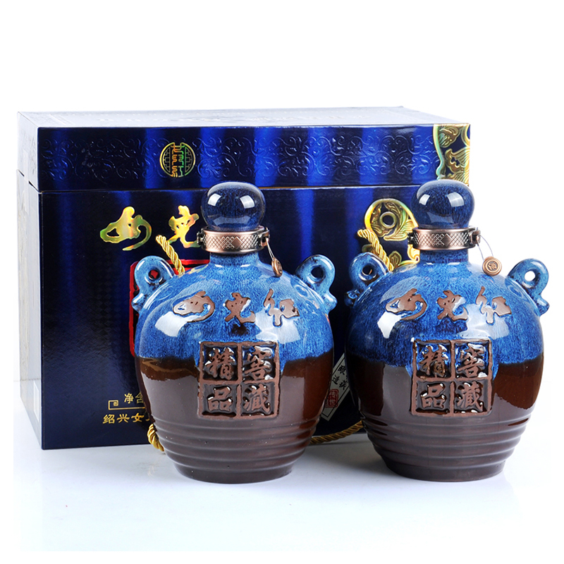 女儿红 绍兴黄酒 精品窖藏 1.5L*2坛礼盒装