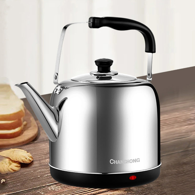 长虹电热水壶家用商用两用食品级不锈钢大容量开水壶电热全自动断电防