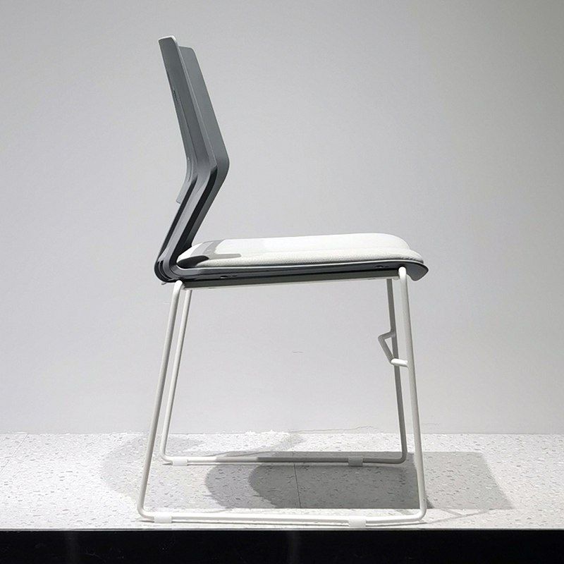 臻远 ZY-7492 简约培训椅办公会议椅电脑椅靠背椅 灰背灰垫高清大图